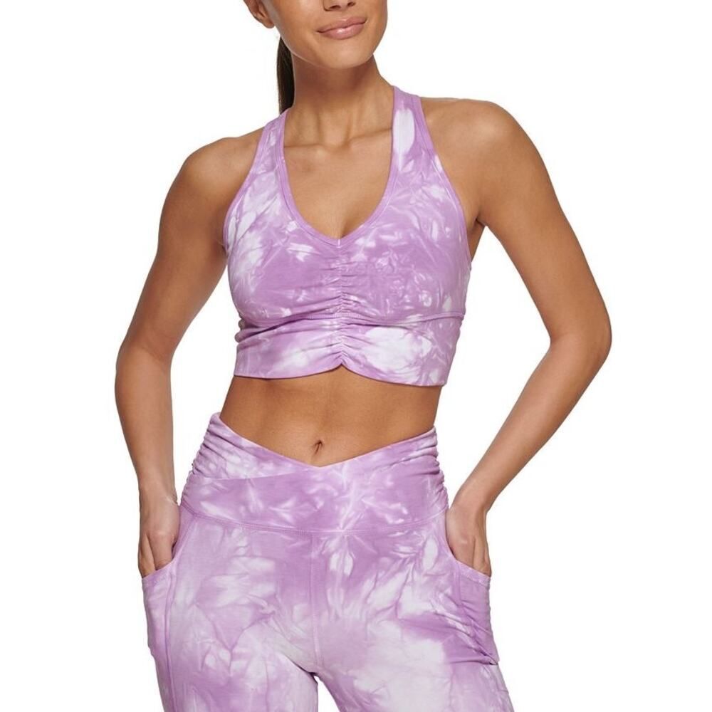 DKNY Purple Tie Dye Sports‎ Bra XS